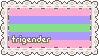 a trigender flag stamp with frilly edges